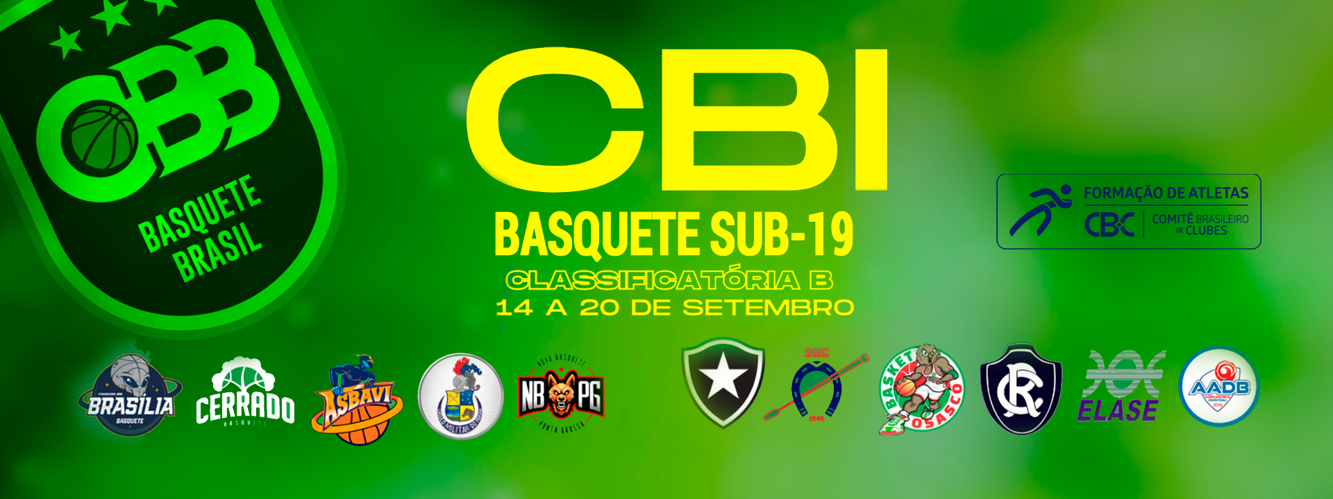 Classificatória B do Campeonato Brasileiro Interclubes® - CBI de Basquetebol Masculino Sub-19 acontece de 14 a 20 de setembro