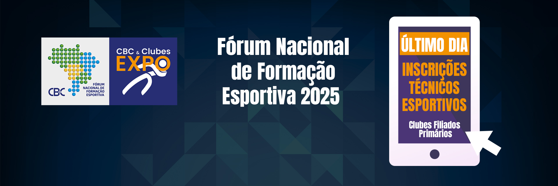 Técnicos esportivos de Clubes Primários: Hoje é o último dia para garantir sua vaga no Fórum 2025!