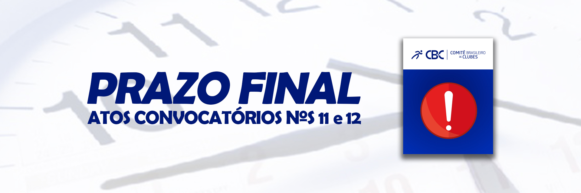 Prazo Final Ato Convocatório 